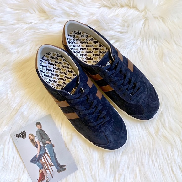 Gola Specialist Suede Retro Navy /Tobacco Sneaker - Picture 3 of 6